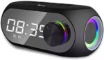 Kisonli Lp-2s Rgb Speaker Alarm Clock Bluetooth 5.0 Tf-card For Mobile