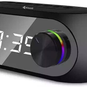 Kisonli Lp-2s Rgb Speaker Alarm Clock Bluetooth 5.0 Tf-card For Mobile