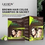 LICHEN Hair Color Shampoo SASHA BLACK AND BROWN AND L.BROEN 20mlx10