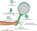 Rechargeable Mosquito Killer Racket with White Led Light