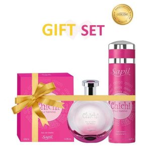 Chichi Pour Femme Gift Set- Perfume 100ml + Body Spray 200ml ,