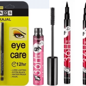   3 in 1 mascara, liquid eyeliner & eyebrow pencil