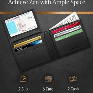 Access Denied Slim Leather Bifold Wallets For Men