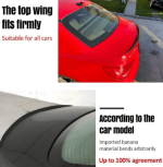 Carbon Fiber Soft Tail Spoiler Car Rear Roof Trunk Wing Lip