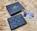 Coach Leather Bifold Men Wallet Black