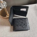 Coach Leather Bifold Men Wallet Black