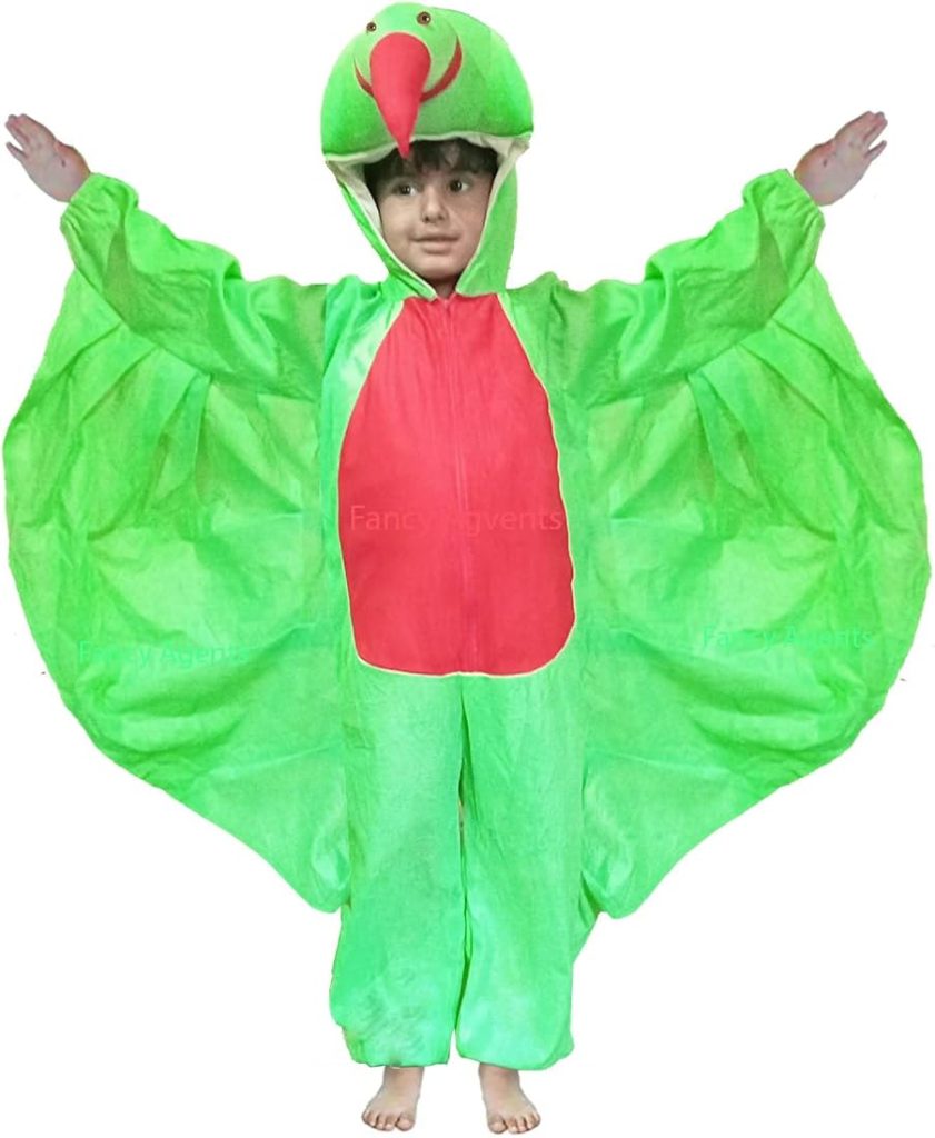 Green Parrot Costume for Kids