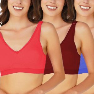 Pack of 3 Women's T-Shirt Bra Cream