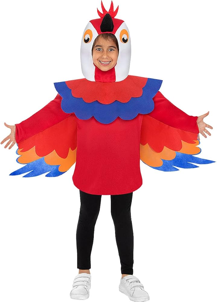 Red Parrot Costume for Kids