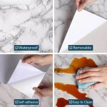 Self Adhesive White Marble Sheet for Kitchen