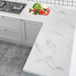 Self Adhesive White Marble Sheet for Kitchen