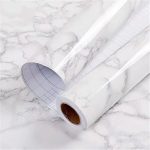 Self Adhesive White Marble Sheet for Kitchen