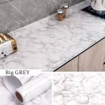 Self Adhesive White Marble Sheet for Kitchen