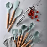 Silicone Non Stick Cooking Spoon Set 12pc in Random Color