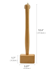 Wooden Double Sided Meat Hammer