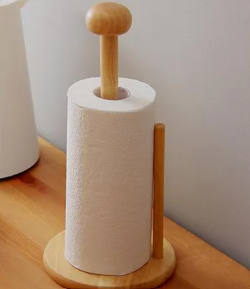 Wooden Kitchen Tissue Roll Paper Stand