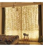 LED Curtain Fairy Lights with a Remote, 8 Modes Ft