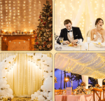 LED Curtain Fairy Lights with a Remote, 8 Modes Ft