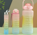 3 Piece Set Large Capacity Gradient Water Bottle