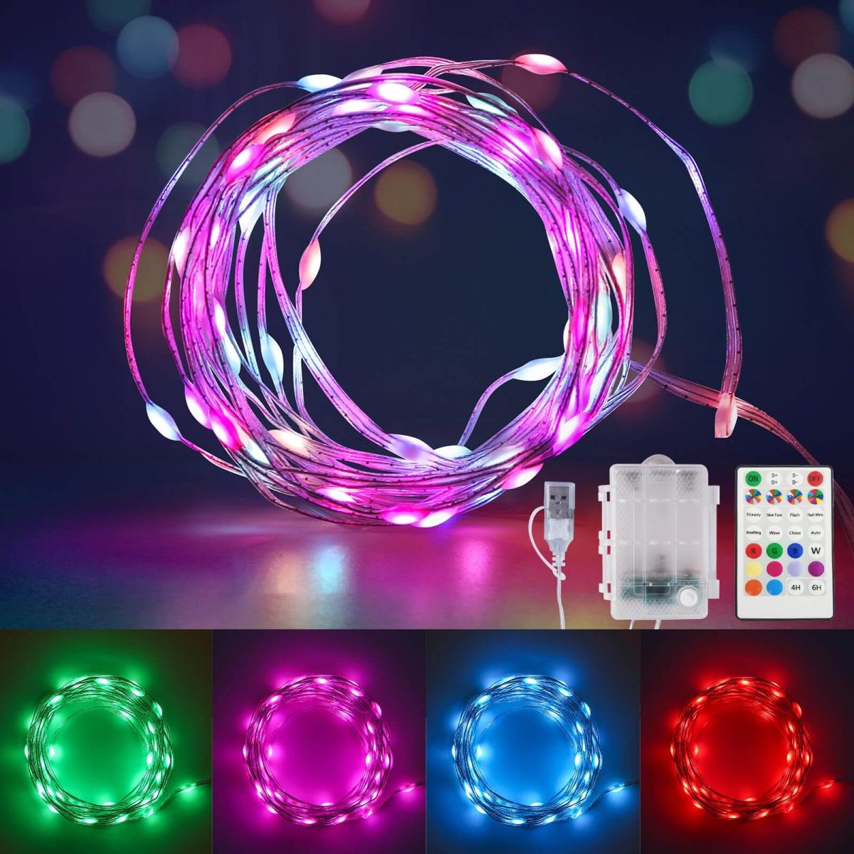 Color Changing Fairy Lights LED String Lights with Remote