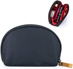 Half Moon Cosmetic Bag, Travel Makeup Pouch