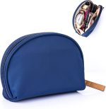 Half Moon Cosmetic Bag, Travel Makeup Pouch