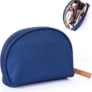 Half Moon Cosmetic Bag, Travel Makeup Pouch