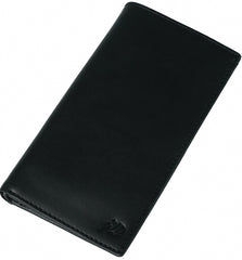 Leather Men Long Wallet Black