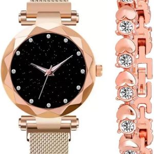 Magnet Strap Chain Combination Ladies Watch