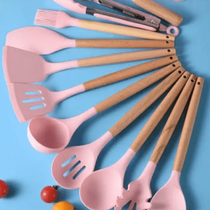 Silicone Non-Stick Cooking Spoon Set 12pc in Random Color