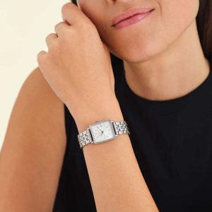 Silver Slim Chain Watch for Women