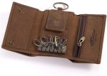 Slim Compact Leather Key Holder Wallet Pouch