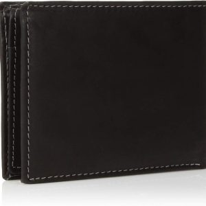 Steve Madden Men's Slim Leather Wallet Black