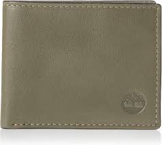 Timberland Men's Leather Wallet Grey (Fine Break)