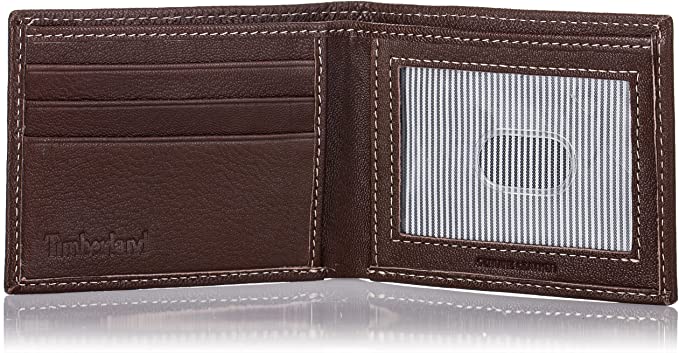 Timberland Men's Blix Slimfold Leather Wallet, Brown