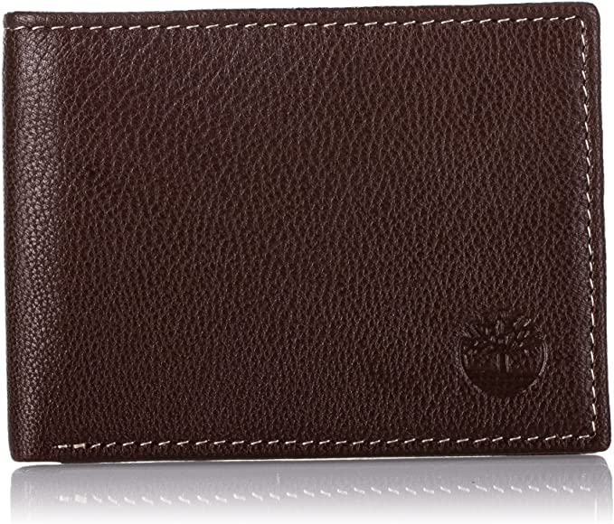 Timberland Men's Blix Slimfold Leather Wallet, Brown